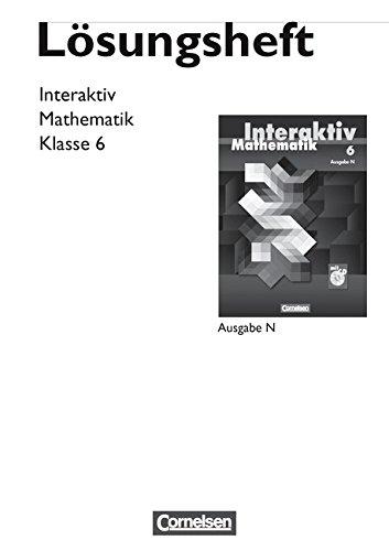 Mathematik interaktiv - Ausgabe N: 6. Schuljahr - Lösungen zum Schülerbuch