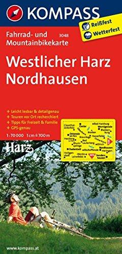 Westlicher Harz - Nordhausen: Fahrrad- und Mountainbikekarte. GPS-genau. 1:70000 (KOMPASS-Fahrradkarten Deutschland)