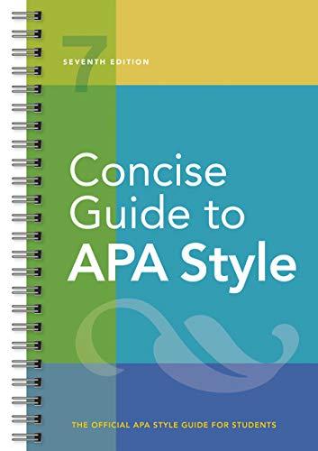 CONCISE GT APA STYLE 7/E: Seventh Edition (Newest, 2020 Copyright)