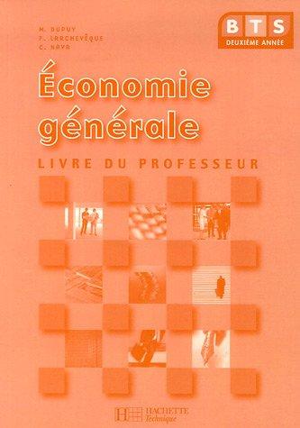 Economie générale BTS 2e année : livre du professeur