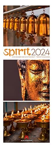 Spirit Kalender 2024, Triplet-Wandkalender im Hochformat (33x66 cm) - Farbintensiver Dekokalender zum Thema Buddhismus, Spiritualität und Achtsamkeit