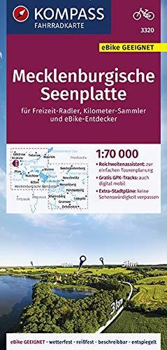 KOMPASS Fahrradkarte Mecklenburgische Seenplatte 1:70.000, FK 3320: reiß- und wetterfest mit Extra Stadtplänen (KOMPASS-Fahrradkarten Deutschland, Band 3320)