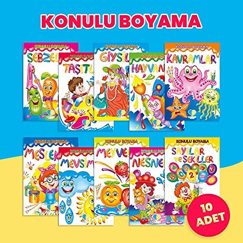 Mor Elma Konulu Boyama Serisi (10 Kitap 16 Sayfa)