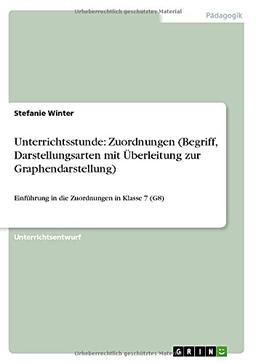 Unterrichtsstunde: Zuordnungen (Begriff, Darstellungsarten mit Über­leitung zur Graphendarstellung): Einführung in die Zuordnungen in Klasse 7 (G8)