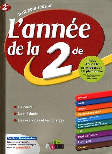 L'année de la 2de : inclus SES, PFEG et introduction à la philosophie