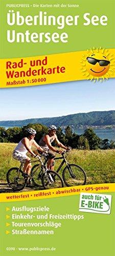 Überlinger See - Untersee: Rad- und Wanderkarte mit Ausflugszielen, Einkehr- & Freizeittipps, Straßennamen und Nebenkarte Friedrichshafen, wetterfest, ... 1:50000 (Rad- und Wanderkarte / RuWK)