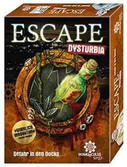 homunculus Escape Dysturbia: Gefahr in den Docks. Das Escape-Game mit Story für 1-8 Spieler*innen