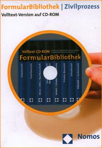 FormularBibliothek Zivilprozess. Volltext CD-ROM ab Win 98