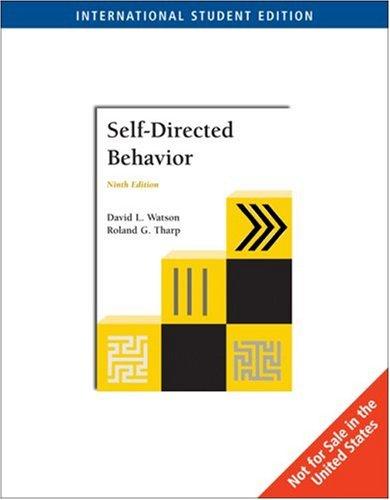 Self-directed Behavior: Self-modification for Personal Adjustment (Ise)