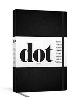 Dot Journal (Black): A dotted, blank journal for list-making, journaling, goal-setting: 256 pages  with elastic closure and ribbon marker