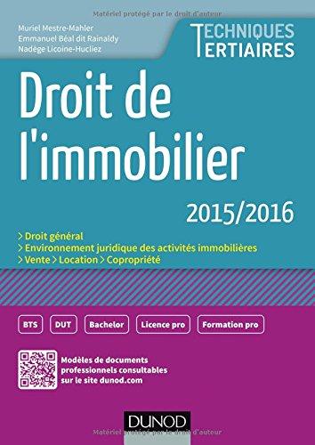 Droit de l'immobilier 2015-2016