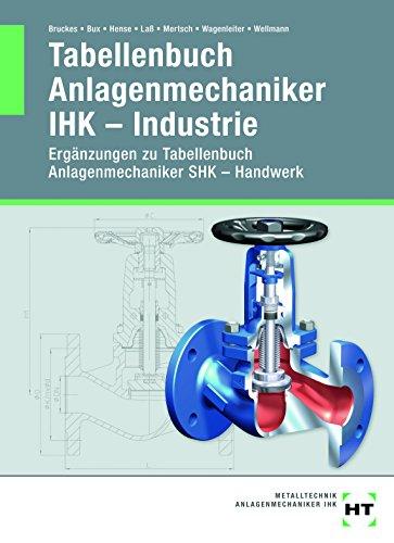 Tabellenbuch Anlagenmechaniker IHK - Industrie: Ergänzungen zu Tabellenbuch Anlagenmechaniker SHK - Handwerk