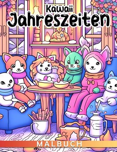 Kawaii Jahreszeiten Ausmalbuch: Für Kinder, um die Rhythmen der Natur zu feiern und über die Jahreszeiten zu lernen