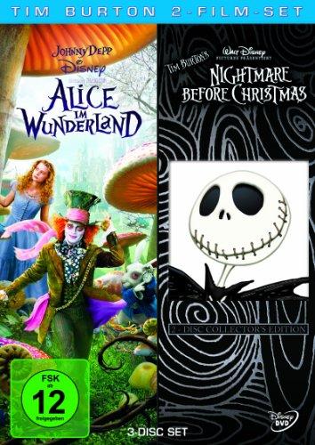 Tim Burton 2-Film-Set (3 Discs): Alice im Wunderland/Nightmare before Christmas