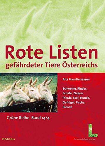 Grüne Reihe des Lebensministeriums, Band 14/5: Rote Listen gefährdeter Tiere Österreichs: Alte Haustierrassen. Schweine, Rinder, Schafe, Ziegen, ... ... Gefährdungsanalysen, Handlungsbedarf