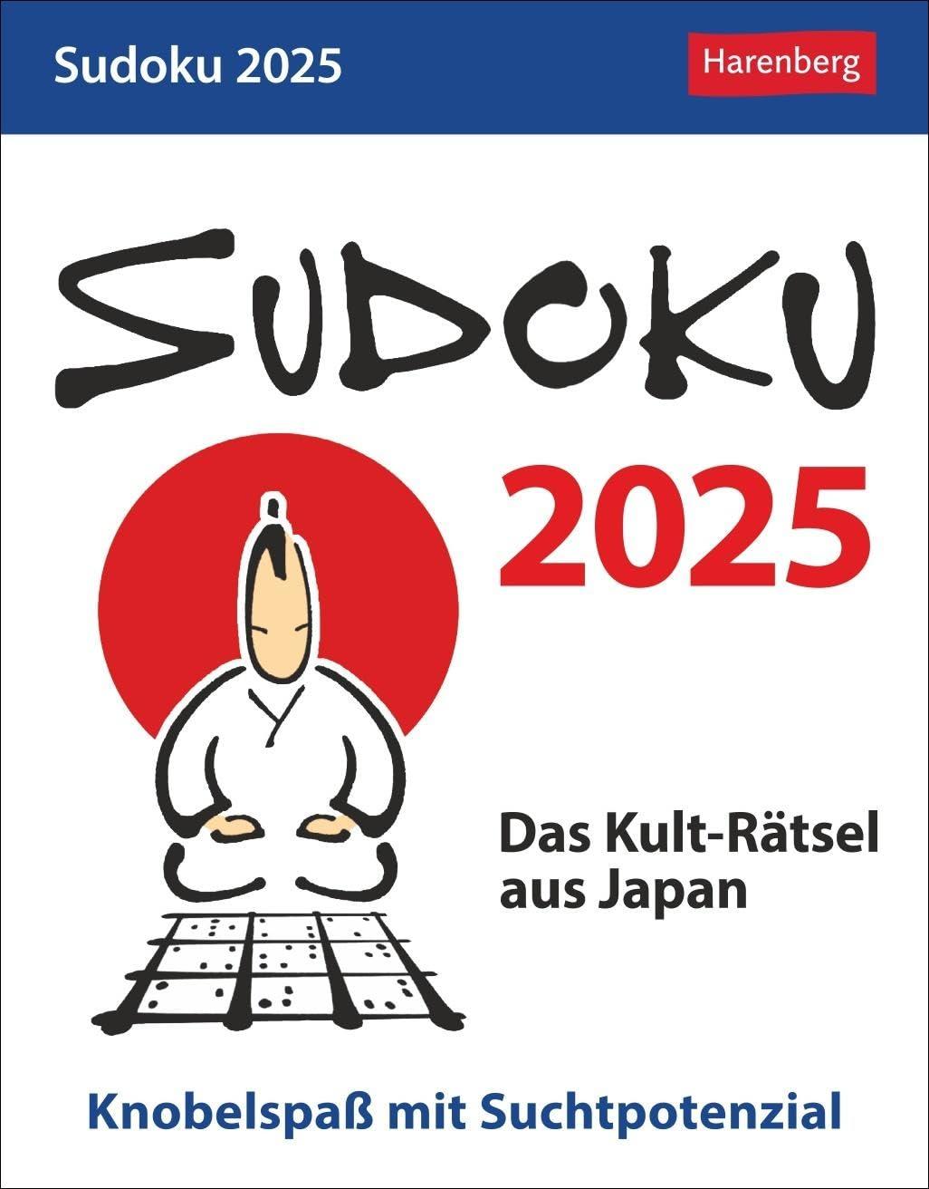 Sudoku Tagesabreißkalender 2025 - Das Kult-Rätsel aus Japan: mit täglichen Rätseln. Tageskalender zum Abreißen für Rätselfreunde. Aufstellkalender ... für jeden Tag (Wissenskalender Harenberg)