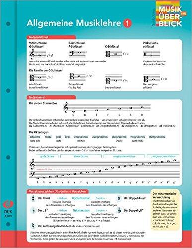 Allgemeine Musiklehre 1 "Musik im Überblick": aus der Reihe "Musik im Überblick"