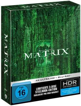 The Matrix - 4K UHD Titans of Cult 3 Disc Steelbook (Deutsche Auflage) inkl. Pin + Magnet + Blu-ray