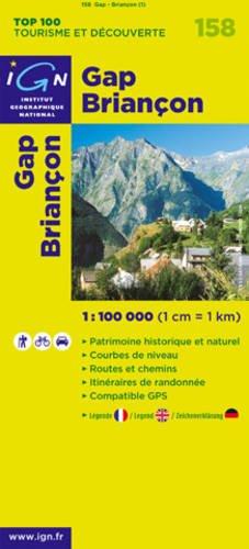 Gap Briancon 1 : 100 000: Patrimoine historique et naturel / Courbes de niveau / Routes et chemins / Itinéaires de randonnée / Compatible GPS (Ign Top 100s)