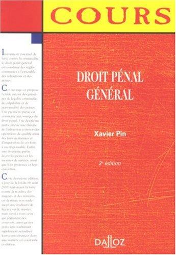 Droit pénal général