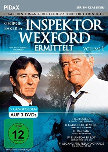 Inspektor Wexford ermittelt, Vol. 1 (The Ruth Rendell Mysteries) / Fünf spannende Langfolgen der legendären Krimiserie nach den Romanen von Ruth Rendell (Pidax Serien-Klassiker) [3 DVDs]