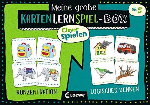 Unbekannt Clever Spielen - Meine groe KartenLernSpiel-Box - Konzentration/Logisches Denken: Kartenspiele fr Vorschulkinder ab 5 Jahre