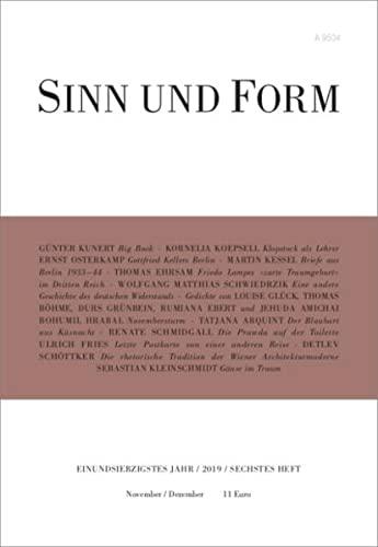 Sinn und Form 6/2019