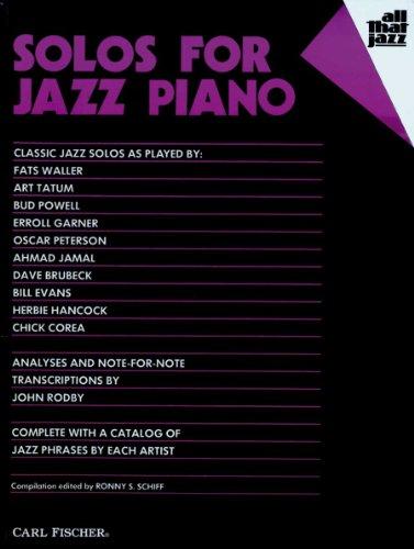 Solos for Jazz Piano (All That Jazz Ser.)