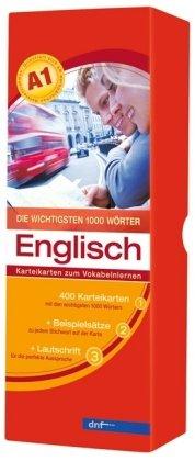 Karteikarten. Die wichtigsten 1000 Wörter Englisch: Karteikarten zum Vokabelnlernen. 400 Karteikarten mit Beispielsätzen mit Lautschrift