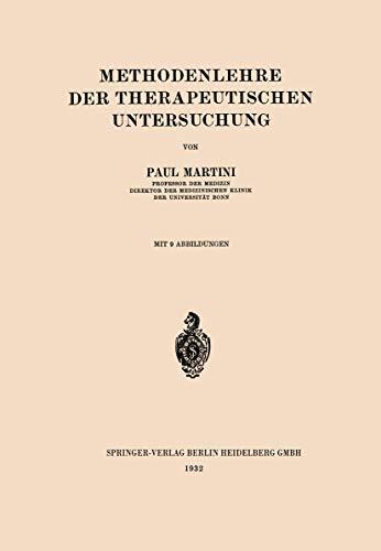 Methodenlehre der Therapeutischen Untersuchung