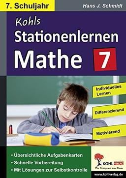 Stationenlernen Mathe / Klasse 7: Komplett ausgearbeitetes Freiarbeitsmaterial im 7. Schuljahr