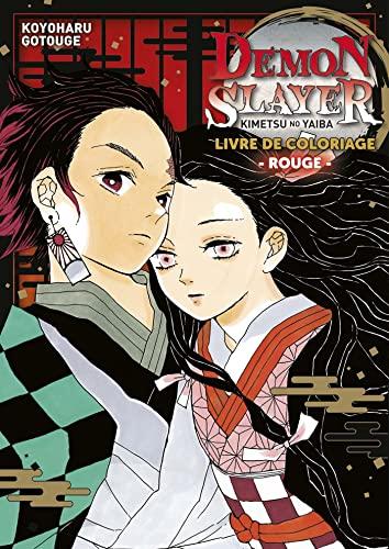 Demon slayer : Kimetsu no yaiba : livre de coloriage rouge