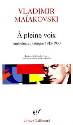 A pleine voix : anthologie poétique 1915-1930