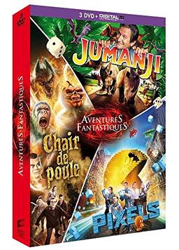 Coffret aventures fantastiques 3 films : jumanji ; chair de poule ; pixels [FR Import]