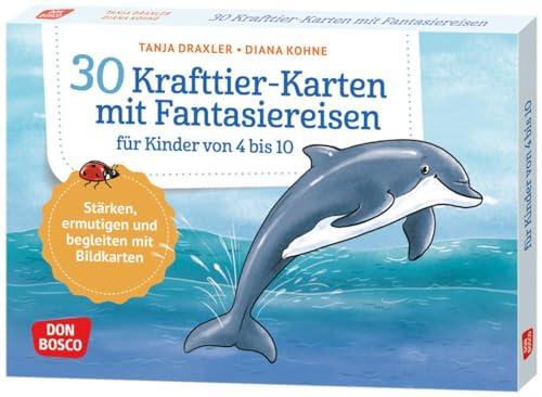 30 Krafttier-Karten mit Fantasiereisen für Kinder von 4 bis 10: Stärken, ermutigen und begleiten mit Bildkarten. Mit Affirmationen und tierischen ... und innere Balance. 30 Ideen auf Bildkarten)