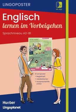 Lingoposter: Englisch lernen im Vorbeigehen: 10 Lernposter / Paket: Sprachposter + Vokabelkarten + Begleitheft + App (Lingoplanet)