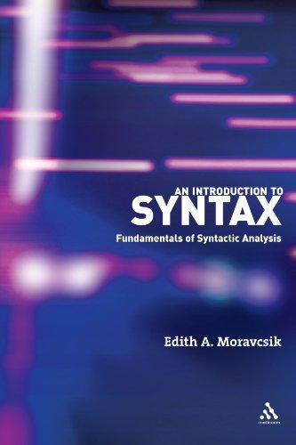 An Introduction to Syntax: Fundamentals of Syntactic Analysis