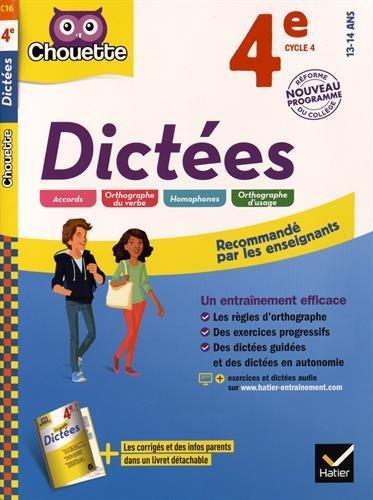 Dictées 4e, cycle 4, 13-14 ans : nouveau programme