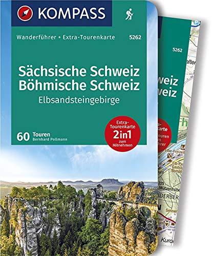 KOMPASS Wanderführer Sächsische Schweiz, Böhmische Schweiz, Elbsandsteingebirge: Wanderführer mit Extra-Tourenkarte, 60 Touren, GPX-Daten zum Download