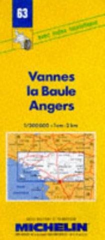 Michelin Karten, Bl.63 : Vannes, la Baule, Angers (Michelin Maps)