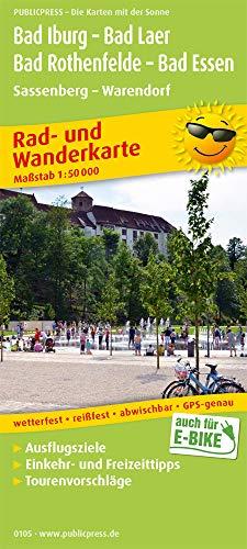 Bad Iburg - Bad Laer - Bad Rothenfelde - Bad Essen, Sassenberg - Warendorf: Rad- und Wanderkarte mit Ausflugszielen, Einkehr- & Freizeittipps, ... 1:50000 (Rad- und Wanderkarte / RuWK)