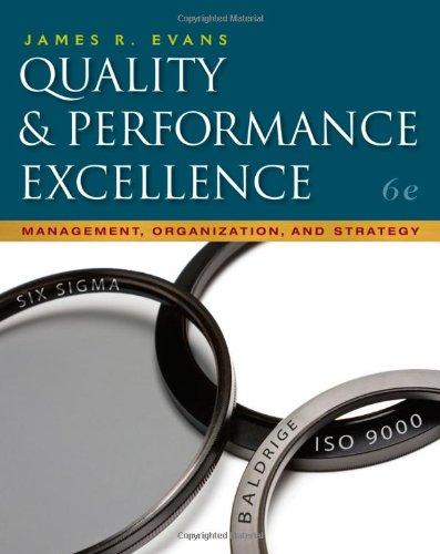 Quality and Performance Excellence: Management, Organization, and Strategy