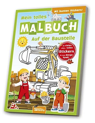 Malbuch mit Stickern: Baustelle