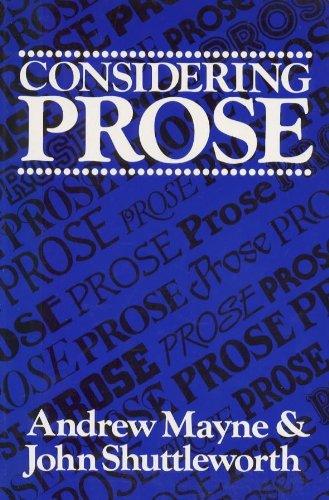 Considering Prose