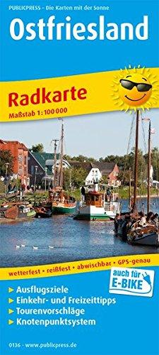 Ostfriesland: Radkarte mit Ausflugszielen, Einkehr- & Freizeittipps, reissfest, wetterfest, abwischbar. 1:100000 (Radkarte / RK)