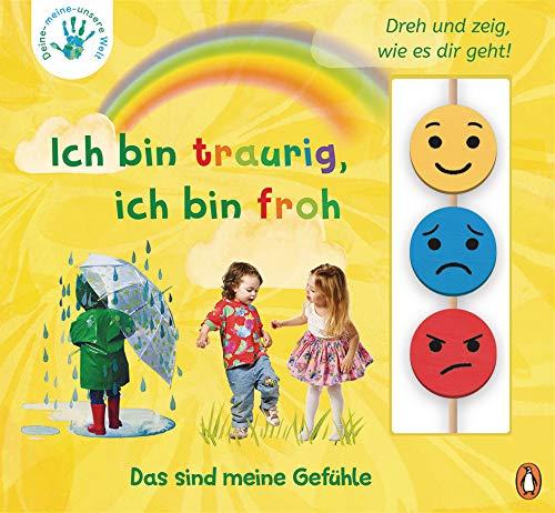 Deine-meine-unsere Welt - Ich bin traurig, ich bin froh: Das sind meine Gefühle - Pappbilderbuch mit Holz-Emojis ab 3 Jahren (Die Deine-meine-unsere-Welt-Reihe, Band 1)