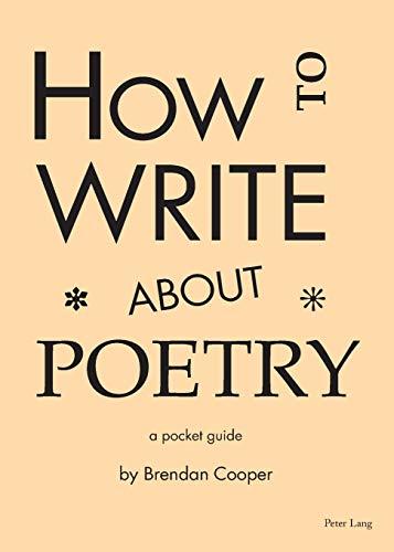 How to Write About Poetry: A Pocket Guide