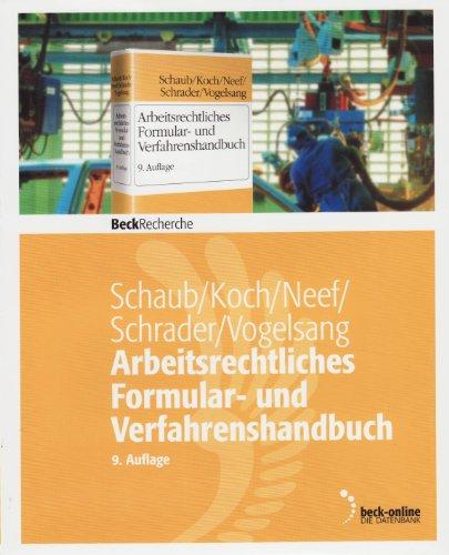 Arbeitsrechtliches Formular- und Verfahrenshandbuch CD-ROM