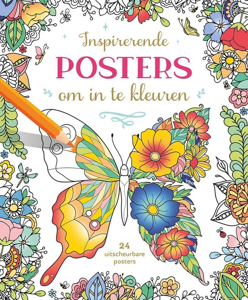 Inspirerende posters om in te kleuren: 24 uitscheurbare posters