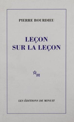 Leçon sur la leçon